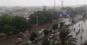 Rain clouds moving over Sindh coastal region.