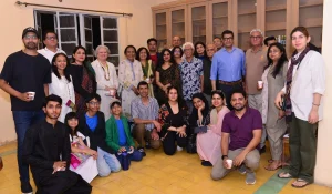 Heritage building on historical Club Road in Karachi hosting the documentary screening of Crones